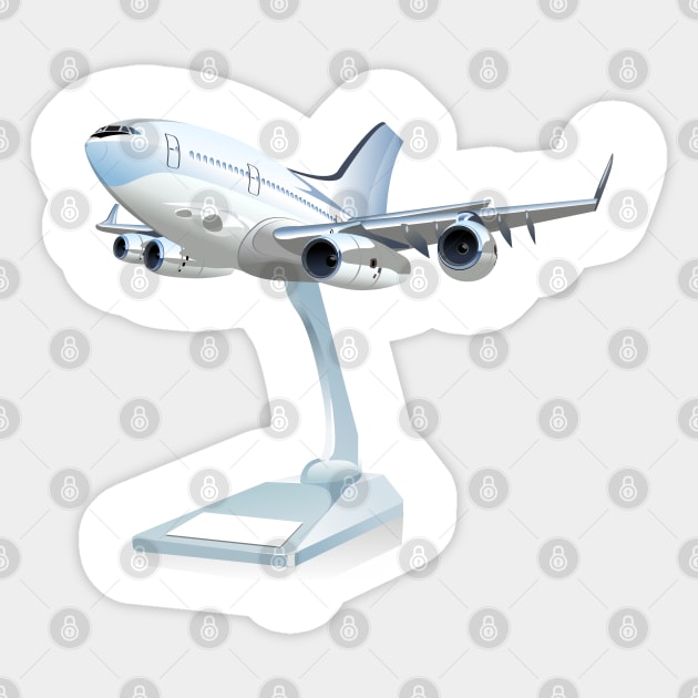 Cartoon airplane Sticker by Mechanik